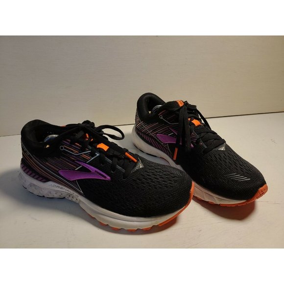 Brooks Shoes - Brooks Adrenaline GTS 19 Black/Purple/Coral Women’s Running Shoes Size 9